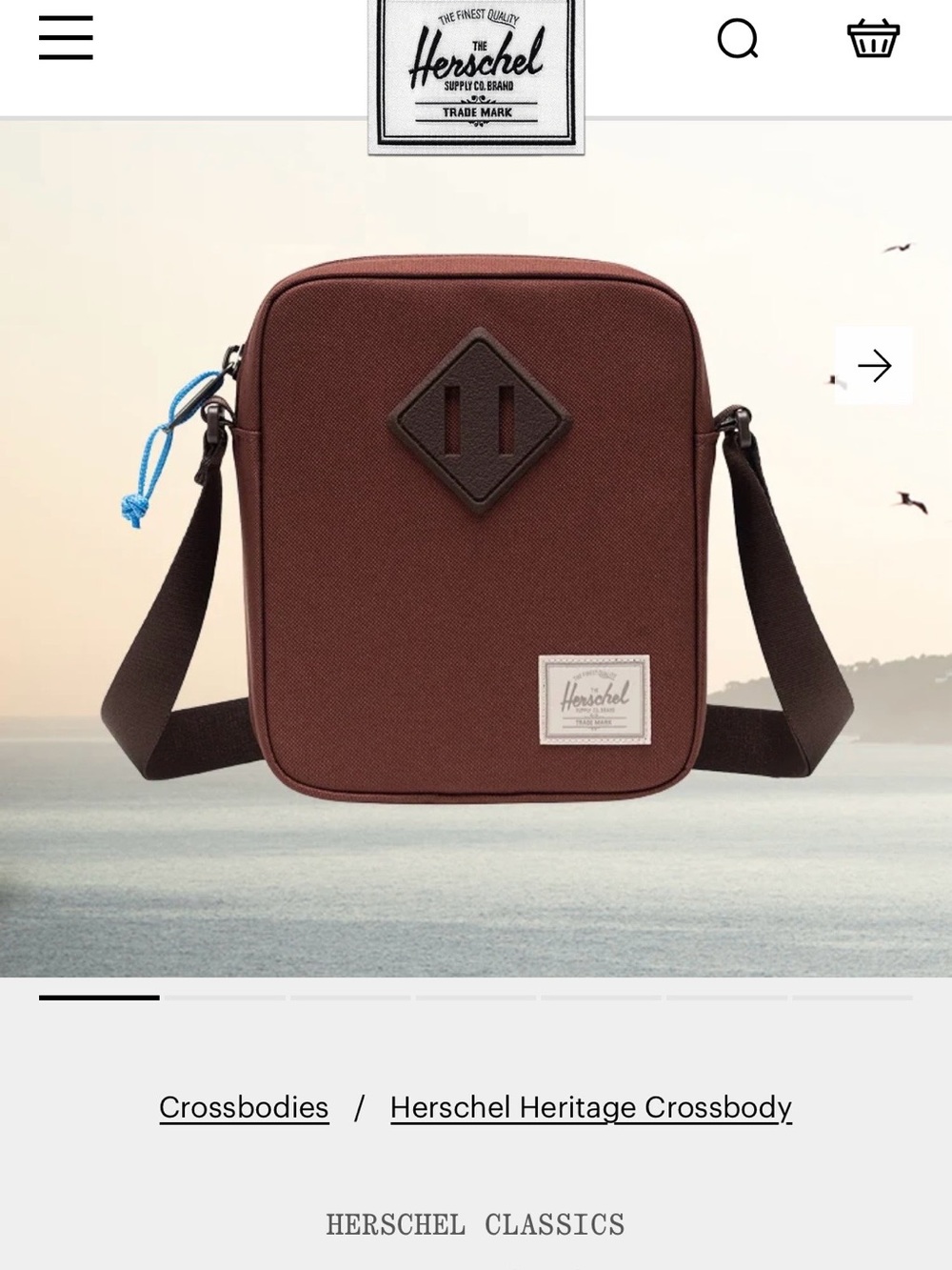 New Herschel Supply Company Brown Men’s Messenger Crossbody Bag